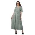 thumbnail image 1 of Moomaya Robe d'Été en Coton Slub Imprimée pour Femmes Grande Taille Robes pour Dames, 1 of 4