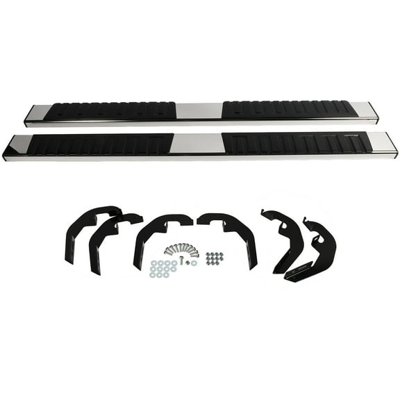 ECCPP Running Boards Fit 2019-2023 For Chevy Silverado 1500, 2022 For Chevy Silverado 1500 LTD Crew Cab Pickup 4-Door Steps Nerf Bars Mirror Stainless Steel Rock Sliders