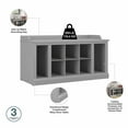 thumbnail image 5 of Woodland 40W Shoe Bench w/ Shelves and Coat Rack in Gray - Engineered Wood, 5 of 7