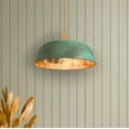 thumbnail image 2 of Handmade Hammered Copper Green Patina Pendant Light – Rustic Farmhouse Ceiling Fixture for Kitchen Island, Dining Room & Living Space, Office and Bar | Vintage Hanging Light with Mounting Set, 2 of 5