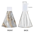 thumbnail image 3 of Dailycode Kitchen Wash Cloths with Hanging Loops Absorbent Absorbent Quick Drying Hand Towels, 2 Pack, White Gold Marble, 3 of 7