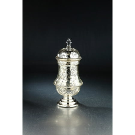 Le Parfait Glass Jars - Champagne Color Hand Blown Clear Glass Jar with Pedestal and Finial Lid 14