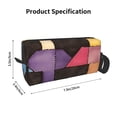thumbnail image 2 of Portable Storage Bag 7.9×3.5×2.4in Simple Design Convenient Storage And Finishing Bag Light Body Can Be Used As A Cosmetic Bag Storage Bag Saddlebrown Colorful Houndstooth Hand-Drawn Sketch_2, 2 of 8