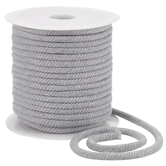 1 Set 1 Bundle Polycotton Cords for Pants Drawstring Round Light Grey 6mm