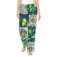 thumbnail image 2 of Goofa Lemon and Leaves Printed Soft Pajama Pants for Women, Wide Leg Comfy Casual Lounge Yoga Pants-X-Large, 2 of 9