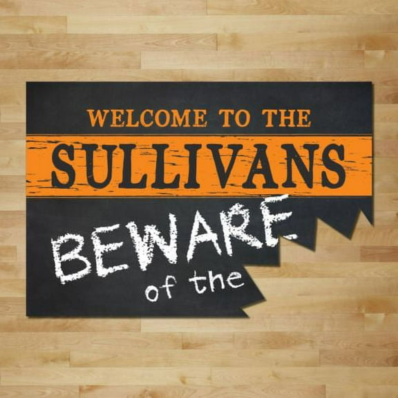 Personalized Beware Doormat