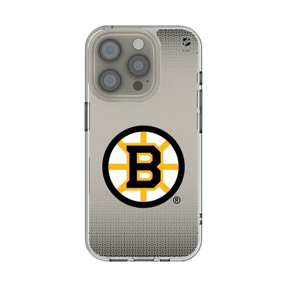 Boston Bruins Linen Logo iPhone Clear Case