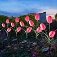 thumbnail image 2 of Violete Solar Tulips Garden Lights Stainless Steel Waterproof Outdoor Solar Stake Light, 80 cm Decorative Pathway Lighting for Yard Lawn Patio Landscape, 1 Pack, 2 of 7
