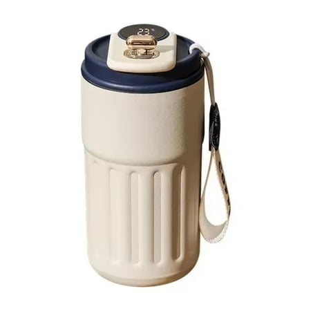 

YEYNGQC 450ml Thermal Mug Thermos Bottle Smart Display Temperature 316 Stainless Steel Vacuum Cup Office Coffee Cup Business Portable