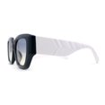 thumbnail image 3 of Womens Minimally Mod Geometric Square Rectangle Plastic Sunglasses Green White Yellow, 3 of 4