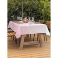 thumbnail image 2 of Outdoor Tablecloth with Umbrella Hole and Zipper, Pink Geometric Rectangle Table Cloth 52x70 Inch Waterproof Tablecloth, Modern White Stripe Abstract Distortion Art Picnic Table Cover for Patio, 2 of 7