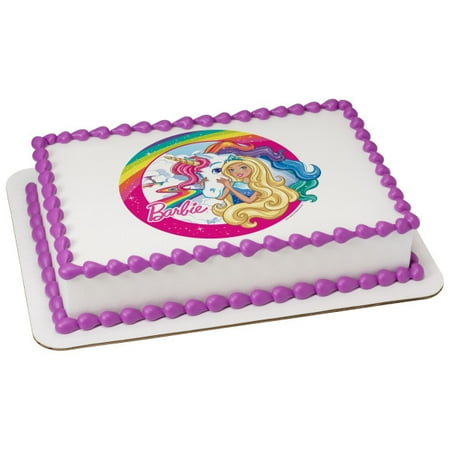 Barbie Dreamtopia 1 4 Sheet Image Cake Topper Edible Birthday