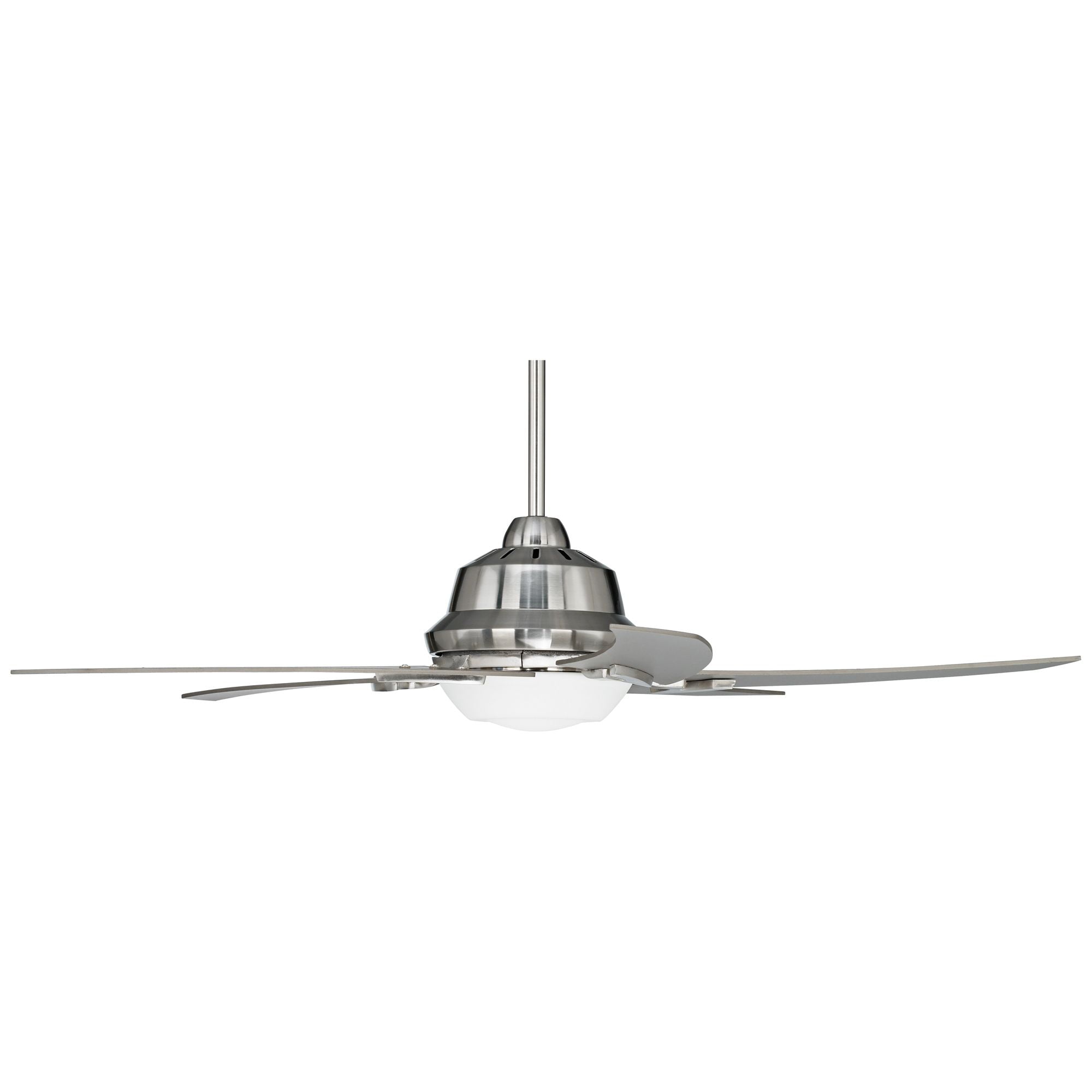 52" Casa Vieja Modern Indoor Ceiling Fan with LED Light Remote Control Brushed Nickel Silver White Opal Glass for Living Kitchen Bedroom Dining Room