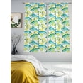 thumbnail image 4 of Summer Oceans Fish Sheer Curtains 72 Inch Long 2 Panels, Country Sea Watercolor Yellow Lemon Leaf Light Filtering Rod Pocket Curtains, Sheer Voile Drapes for Living Room Bedroom, 52"x72", 4 of 8
