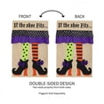 thumbnail image 4 of if the shoe fits spooky halloween witch feet garden flag, 4 of 6