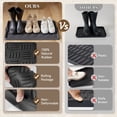 thumbnail image 4 of SIXHOME Heavy Duty Rubber Boot Tray Waterproof Non Slip Shoe Mat with Lip Durable Entryway Shoe Organizer Tray for Front Door Indoor Outdoor Muddy Shoes Storage 17“x47" Crosshatch Black, 4 of 8