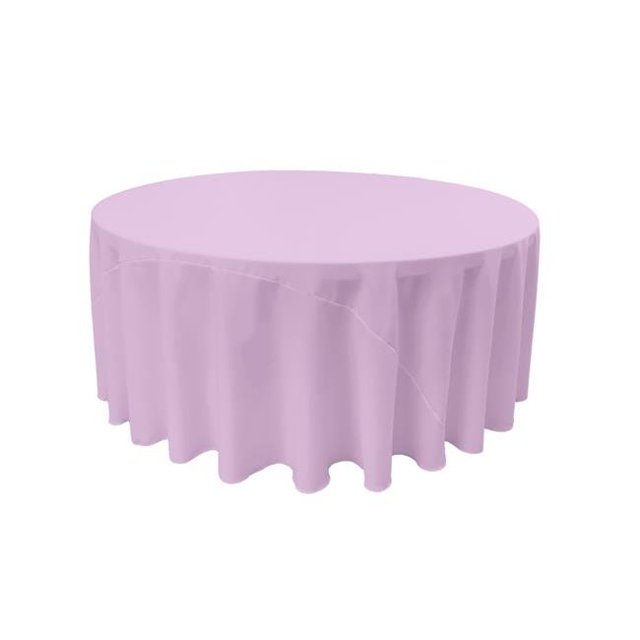Nappe en Popeline de Polyester TCpop132R-LilacP45&44; Lilas - 132 Po Ronde