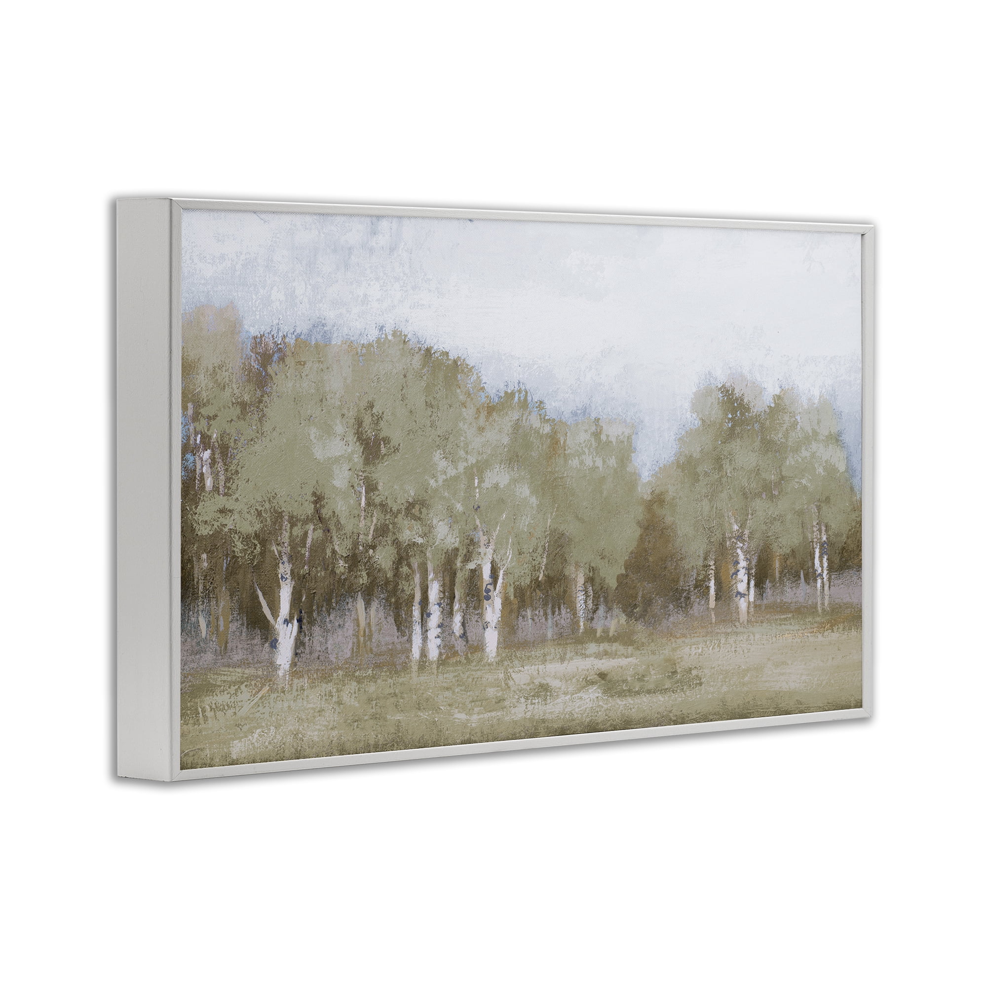 Stupell Industries Autumn Greens Tranquil Trees White Framed Giclee Art, design by Michael Marcon