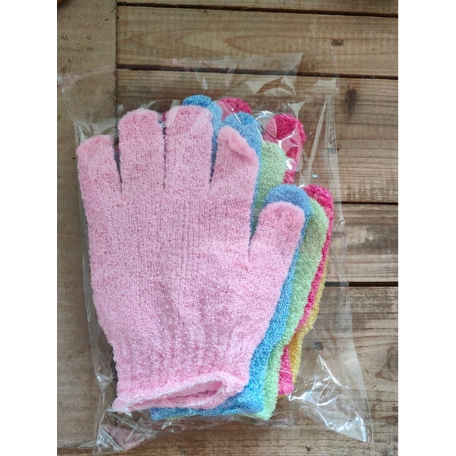 guantes de baño exfoliantes para duchas, spas, masajes y exfoliaciones corporales para eliminar las células muertas de la piel, aptos para hombres, mujeres y niños.