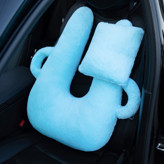 Travel Pillows for Car Back Seat U Shaped Travel Pillow,Cushion Car Pillow for Family Sleeping Airplane Adults and Head Neck and Body Support Long Distance Journey Accessories,Sky Blue