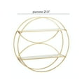 thumbnail image 3 of CosmoLiving by Cosmopolitan 22" x 7" Round 2-Tier Gold Geometric Wall Shelf, 3 of 9