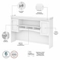 thumbnail image 3 of Fairview L Desk 5 Pc Office Set with Storage in White & Gray - Engineered Wood, 3 of 11