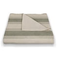 thumbnail image 3 of Creative Products Green Stripe 50 x 60 Coral Fleece Blanket, 3 of 3