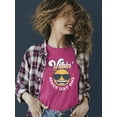 thumbnail image 2 of Vibin’ Since Day One - Cool Retro Emoji Smiley Graphic Women's T-shirt, 2 of 4