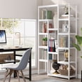 thumbnail image 7 of Tribesigns 6-Tier Bookshelf 70.9 inch Tall Bookcase, Modern White 12-Shelf Display Shelves, 7 of 7