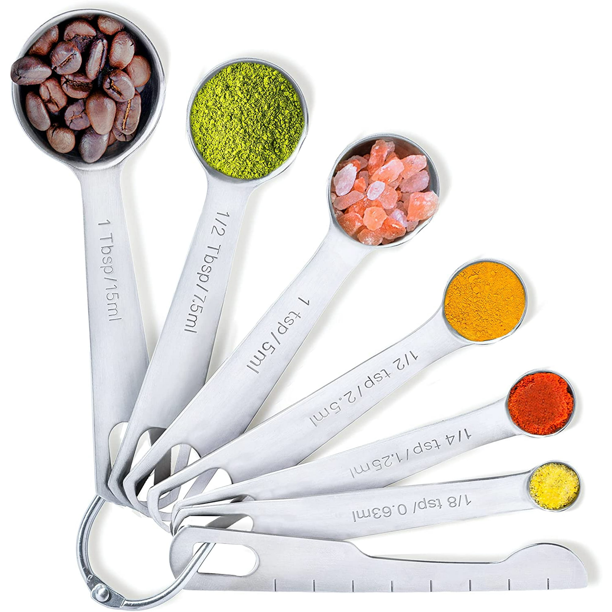 Sur La Table Measuring Spoons, 18/8 Stainless Steel Heavy Duty, 6