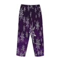 thumbnail image 5 of Kll Womens Snowflake Gradient Purple Print Pajama Pants Soft Pajama Bottoms For Women Cozy Lounge Pants, 5 of 9