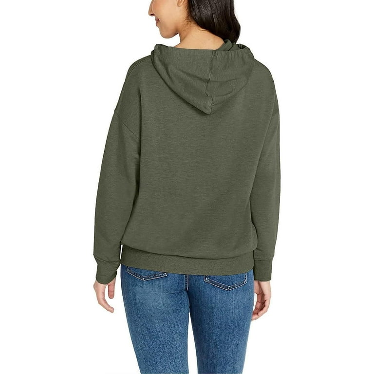 Buffalo David Bitton Women s Super Soft Hoody Pullover Heather Cedar XS