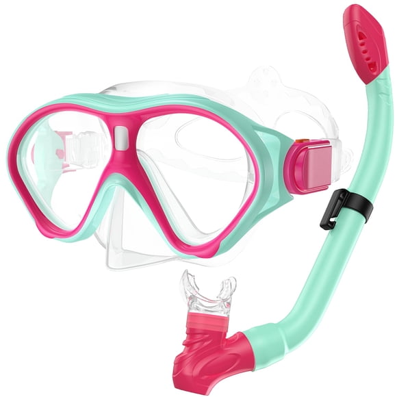 Equipo de Snorkel Gintenco Dry Top para Niños Set de Snorkel Edad 6-14