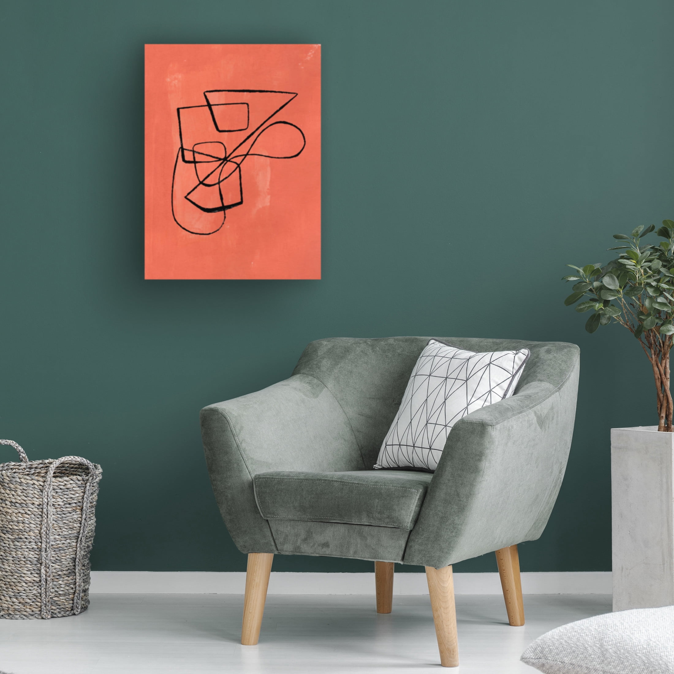 Trademark Fine Art Ejaaz Haniff Orange Circuit Canvas Wall Art