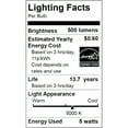 thumbnail image 3 of Great Value LED Light Bulb, 5.5 Watts (60W Equivalent) B10 Deco Lamp E12 Candelabra Base, Dimmable, Daylight, 12-Pack, 3 of 8