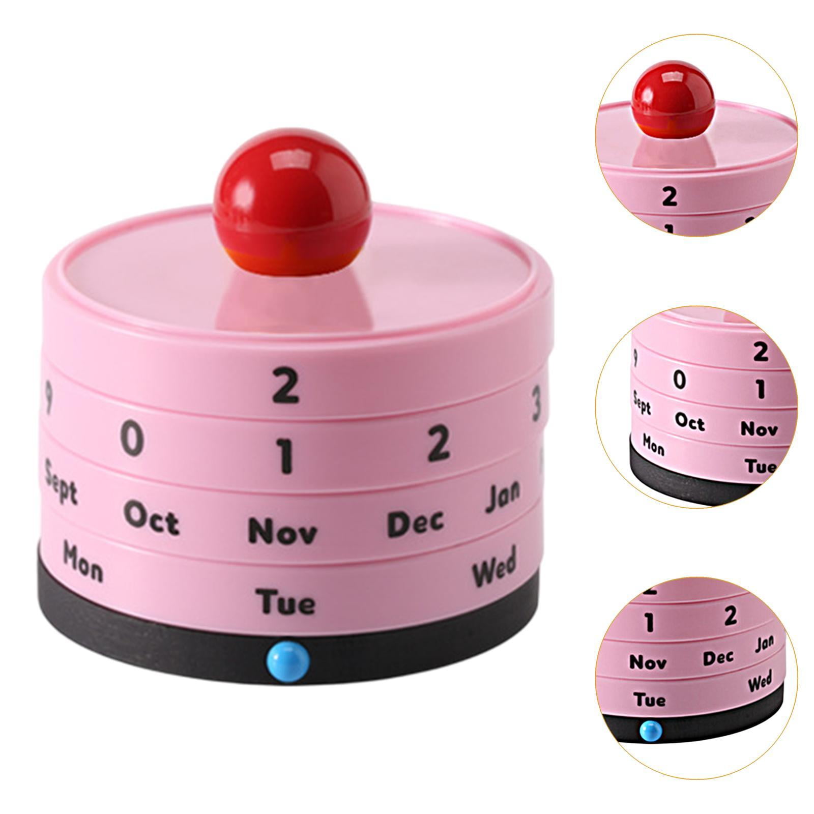 Zxpjkyu Desk Calendar Perpetual Calendar Desktop Accessory Small Cute Decoration Modern pink
