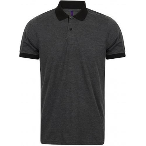 Henbury Unisex Slim Fit Stretch Pique Polo Shirt T-shirt Szs S-2XL RW623