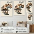 thumbnail image 4 of Designart Double Exposure Of A Tiger With African Landscape I Canvas Wall Art, 4 of 5