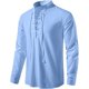 thumbnail image 1 of Blusa y camisa de manga larga con cuello alto para hombre, de algodón y lino, con cuello alto y corbata, de manga larga, estilo pulóver, blusa, blusa de algodón y lino para hombre., 1 of 8