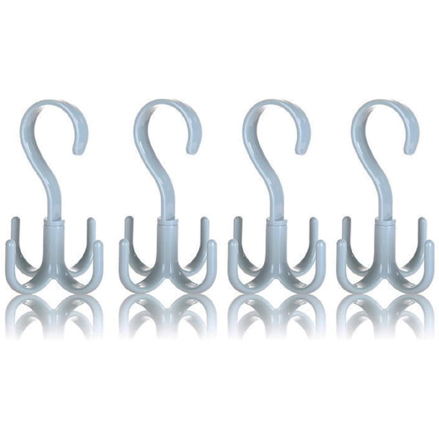 Colgador giratorio para bolso de mano, colgador de corbata y cinturón, paquete de 4, estante de plástico para monedero, soporte colgante para organizador de armario Xemadio HMHZ637-1