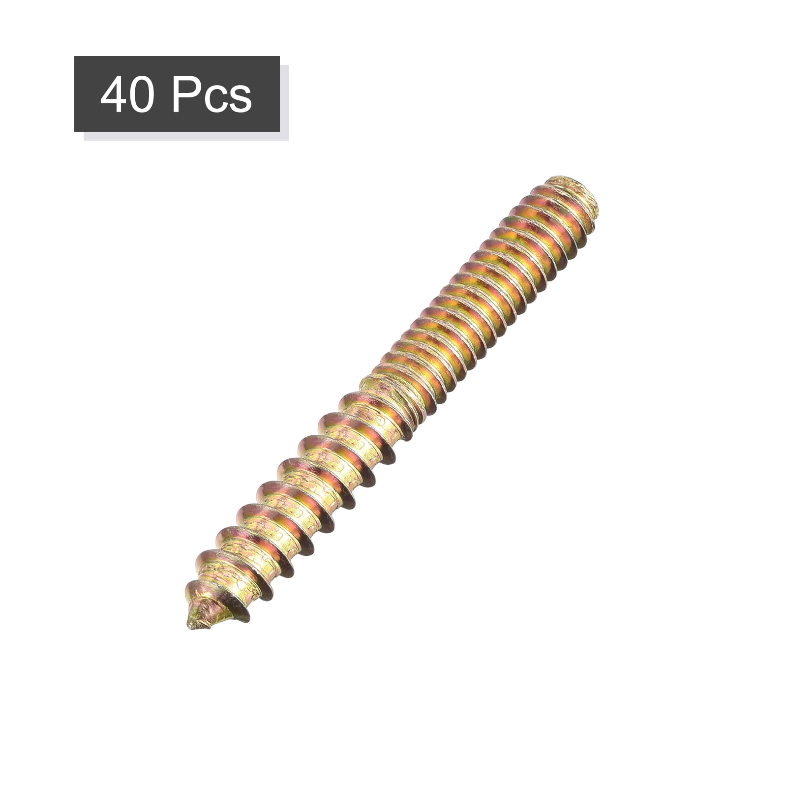 Unique Bargains Hanger Bolt Double Head Dowel Screw for Furniture 2"