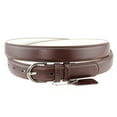 thumbnail image 1 of Eurofashion Women's Basic Genuine Bonded Leather Dressy Belt, Light Brown, 2X-Large, 1 of 1