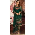 thumbnail image 2 of Sewn Women's Wear Pakistani Shalwar Kameez Suits Indian Designer Trouser Pant Dress ( Green, 5XL - 52 ), 2 of 5