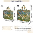 thumbnail image 2 of FORMRS Womens Corduroy Tote Bag Crossbody Shoulder Handbag with Pocket, Orange Floral Garden, 2 of 7