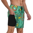 thumbnail image 2 of Junzan Funny Animals in Jungle Print Swim Trunks Men Swim Shorts with Built-in Compression Liner Funny Swimwear Quick Dry Bathing Suits-Medium, 2 of 6