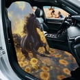 thumbnail image 2 of Xixirimido Universal Car Towel Seat Cover for Post Gym Workout Swimming Running Soft Breathable Automotive Front Seat Protector Car Accessories, Horse Vibrant Sunflower, 2 of 8