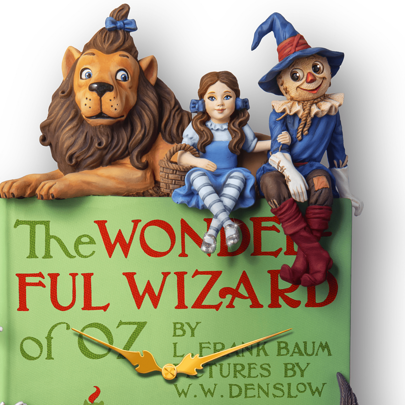 Bradford Exchange The Wonderful Wizard Of Oz Sculptural Book Cover Wall Clock