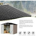 thumbnail image 2 of GVDV 8 x 6 ft Metal Outdoor Storage Shed , Metal Shed with Updated Frame, Lockable Doors & Waterproof, Brown, 2 of 12