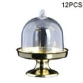 thumbnail image 2 of SPRING PARK 12Pcs/Set Clear Mini Cake Stand Cupcake Favor Wedding Container Plastic Party Candy Box, 2 of 7