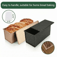 thumbnail image 6 of 1lb & 2.2lb  Pullman Bread Pan Set with Covers - Toolkit Included, Square Loaf Molds for Sandwich Bread & Sourdough, Complete Baking, 6 of 8
